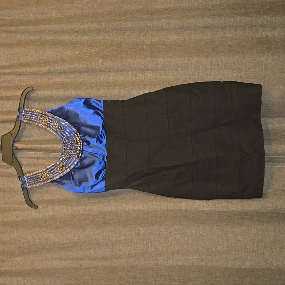 Trixxi Women's Blue and Black Dress